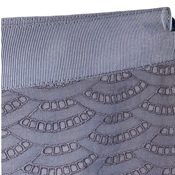 J. Crew Fan Eyelet Mini Skirt Slate Grey 6 Fairy Officecore Career Datenight - Picture 6 of 9